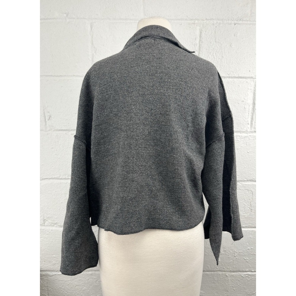 Ivan Grundahl Linea S Sweater‎ Cardigan Medium Wool Tie Front Kimono Sleeve Boxy - Picture 5 of 10